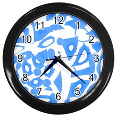 Blue Summer Design Wall Clocks (black) by Valentinaart