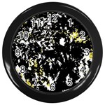 Little bit of yellow Wall Clocks (Black)