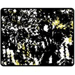 Little bit of yellow Double Sided Fleece Blanket (Medium) 