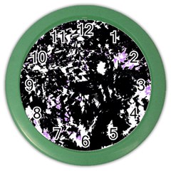 Little Bit Of Purple Color Wall Clocks by Valentinaart