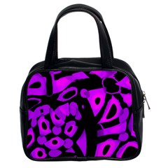 Purple Design Classic Handbags (2 Sides) by Valentinaart