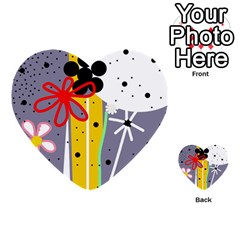 Flowers Multi-purpose Cards (heart)  by Valentinaart