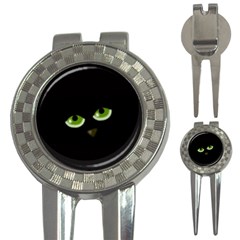 Halloween - Back Cat 3-in-1 Golf Divots by Valentinaart