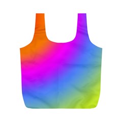 Radial Gradients Red Orange Pink Blue Green Full Print Recycle Bags (m)  by EDDArt