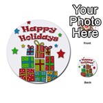 Happy Holidays - gifts and stars Multi-purpose Cards (Round)  Front 8