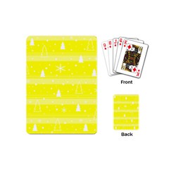 Yellow Xmas Playing Cards (mini)  by Valentinaart