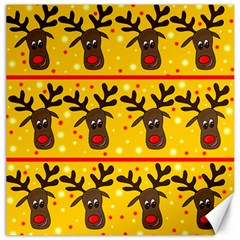 Christmas Reindeer Pattern Canvas 20  X 20   by Valentinaart