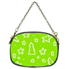 Green Christmas Chain Purses (two Sides)  by Valentinaart