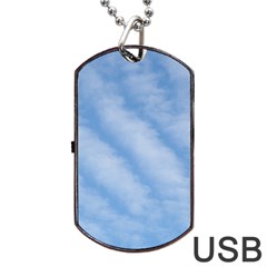 Wavy Clouds Dog Tag Usb Flash (one Side) by GiftsbyNature
