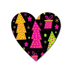 Colorful Xmas Heart Magnet by Valentinaart