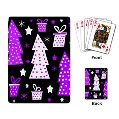 Purple Playful Xmas Playing Card by Valentinaart