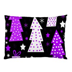 Purple Playful Xmas Pillow Case by Valentinaart