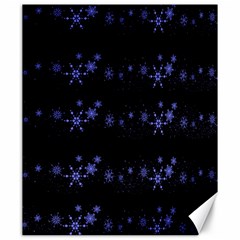 Xmas Elegant Blue Snowflakes Canvas 20  X 24   by Valentinaart