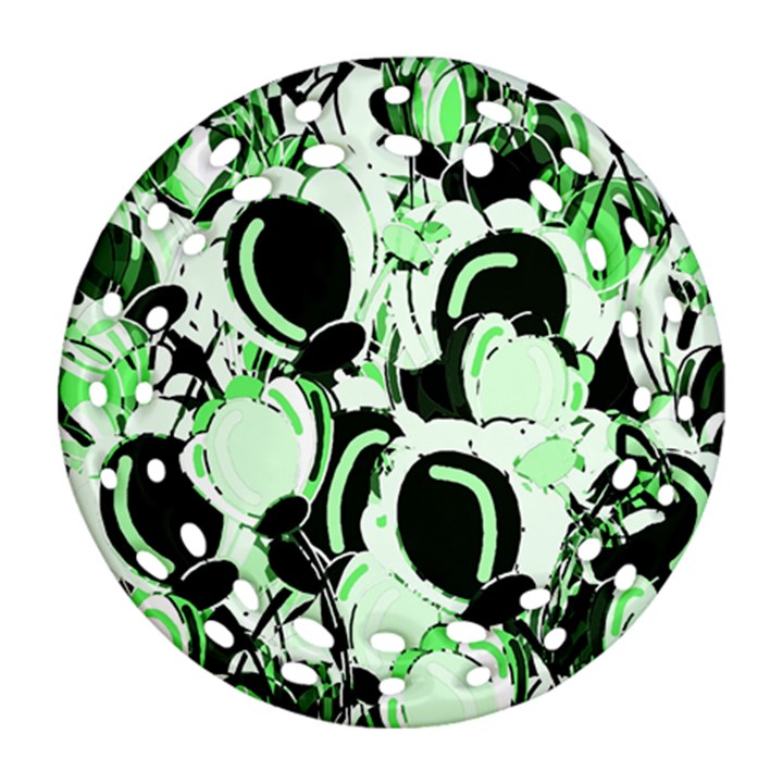 Green abstract garden Ornament (Round Filigree) 