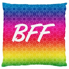 Rainbow Rings Bff Large Cushion Case (two Sides) by PhotoThisxyz