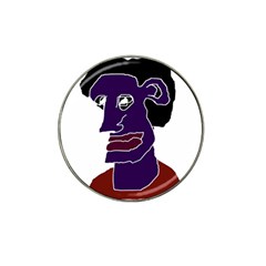 Man Portrait Caricature Hat Clip Ball Marker (10 Pack) by dflcprints