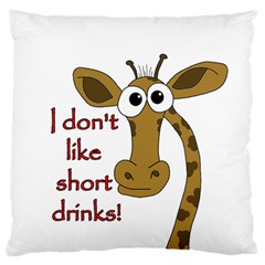 Giraffe Joke Standard Flano Cushion Case (one Side) by Valentinaart