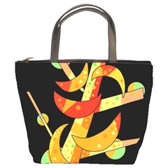 Orange Moon Tree Bucket Bags by Valentinaart