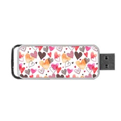 Colorful Cute Hearts Pattern Portable Usb Flash (one Side) by TastefulDesigns