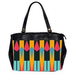 Shapes And Stripes                                                                                                             Oversize Office Handbag (2 Sides) by LalyLauraFLM