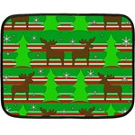Christmas trees and reindeer pattern Fleece Blanket (Mini)