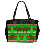 Christmas trees and reindeer pattern Office Handbags (2 Sides) 