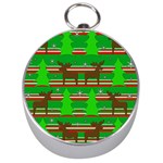 Christmas trees and reindeer pattern Silver Compasses