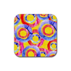 Blue And Pink Dream Rubber Square Coaster (4 Pack)  by DanaeStudio