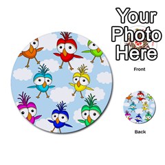 Cute Colorful Birds  Multi-purpose Cards (round)  by Valentinaart