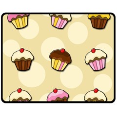 Colorful Cupcakes Pattern Double Sided Fleece Blanket (medium)  by Valentinaart