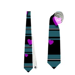 Purple Love Neckties (one Side)  by Valentinaart