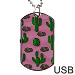 Cactuses 2 Dog Tag USB Flash (One Side)