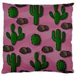 Cactuses 2 Large Flano Cushion Case (One Side)