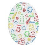 Simple Christmas pattern Ornament (Oval) 
