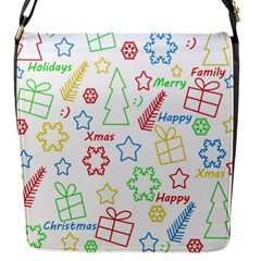 Simple Christmas Pattern Flap Messenger Bag (s) by Valentinaart