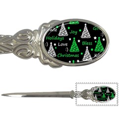 New Year Pattern - Green Letter Openers by Valentinaart