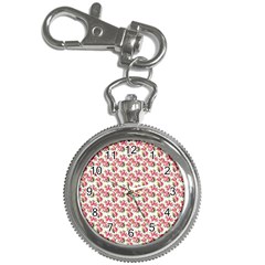 Gorgeous Pink Flower Pattern Key Chain Watches by Brittlevirginclothing