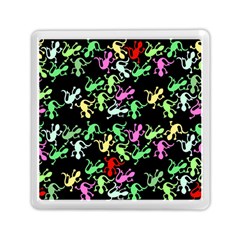 Playful Lizards Pattern Memory Card Reader (square)  by Valentinaart