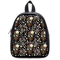 Floral Skulls With Sugar On School Bags (small) 