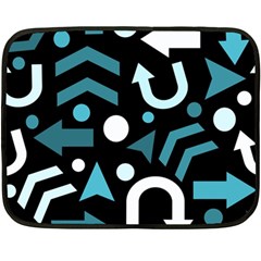 Cyan Direction  Fleece Blanket (mini) by Valentinaart