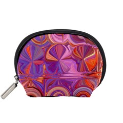 Candy Abstract Pink, Purple, Orange Accessory Pouches (small)  by digitaldivadesigns