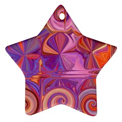 Candy Abstract Pink, Purple, Orange Star Ornament (two Sides)  by digitaldivadesigns