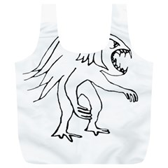 Monster Bird Drawing Full Print Recycle Bags (l)  by dflcprints