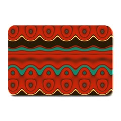 Orange Black And Blue Pattern Plate Mats