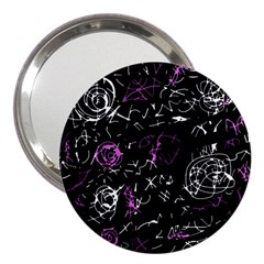 Abstract Mind - Magenta 3  Handbag Mirrors by Valentinaart