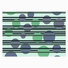 Green Simple Pattern Large Glasses Cloth (2-side) by Valentinaart