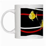 Five yellow fish White Mugs