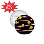 Five yellow fish 1.75  Buttons (100 pack) 