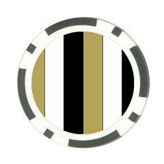 Black Brown Gold White Stripes Elegant Festive Stripe Pattern Poker Chip Card Guards (10 Pack)  by yoursparklingshop