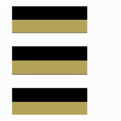 Black Brown Gold White Horizontal Stripes Elegant 8000 Sv Festive Stripe Small Garden Flag (two Sides) by yoursparklingshop